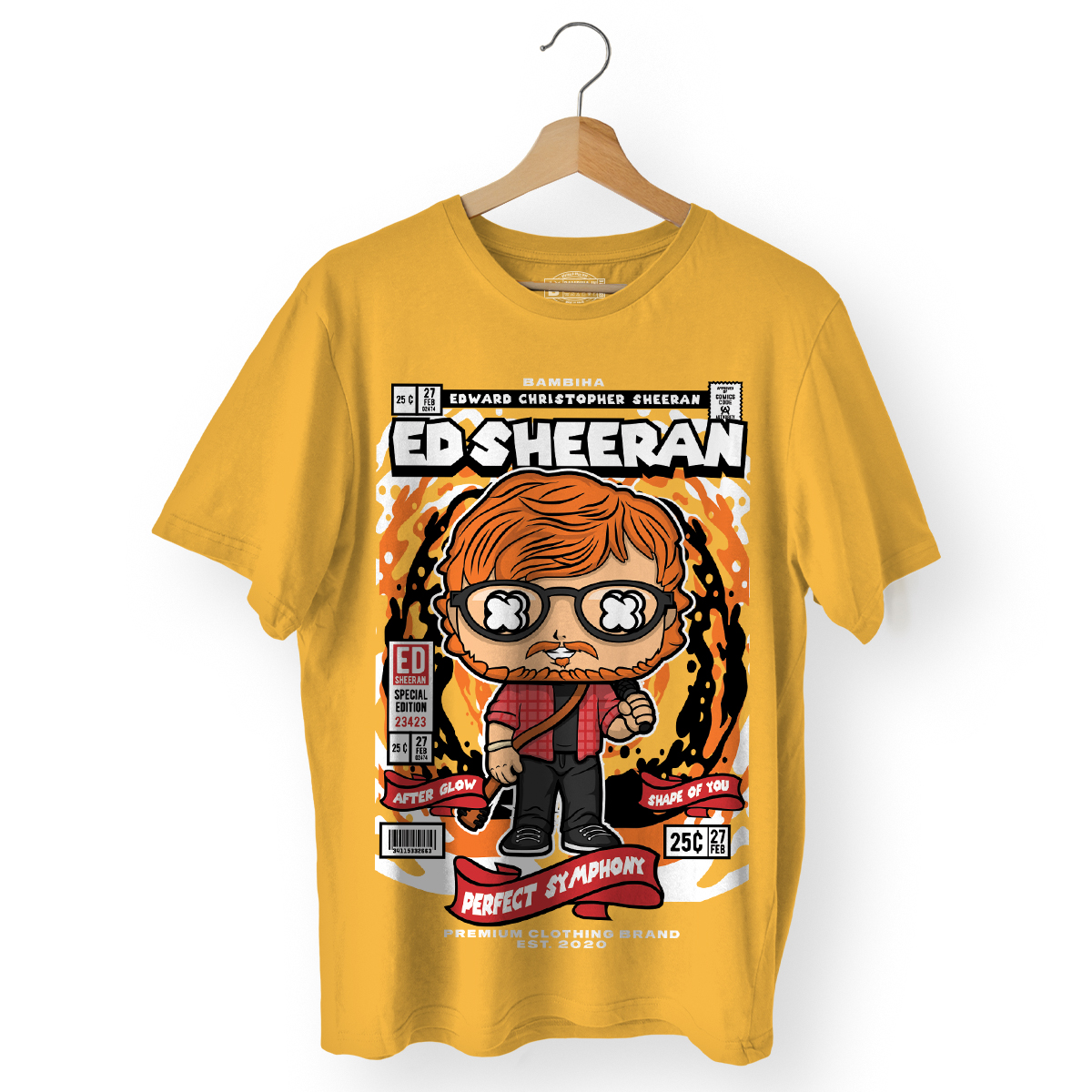 Ed Sheeran Cartoon T-Shirt | Premium T-Shirt | Bambiha | Quality T-Shirt