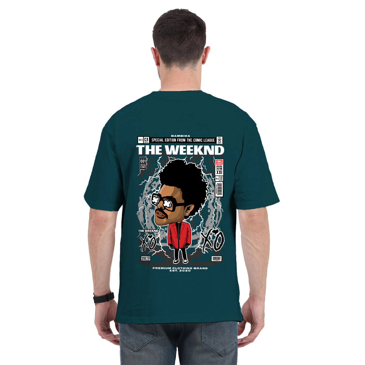 The Weeknd Cartoon Oversized T-Shirt | Oversized T-Shirt for Men and Women  | Bambiha | Quality T-Shirt